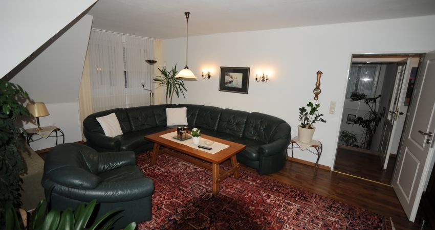 Wohnzimmer der Ferienwohnung Zinke